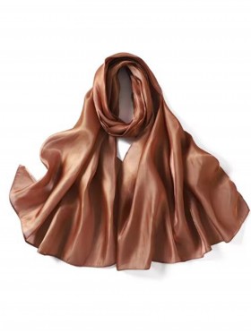 Solid Color Silk Feeling Scarf